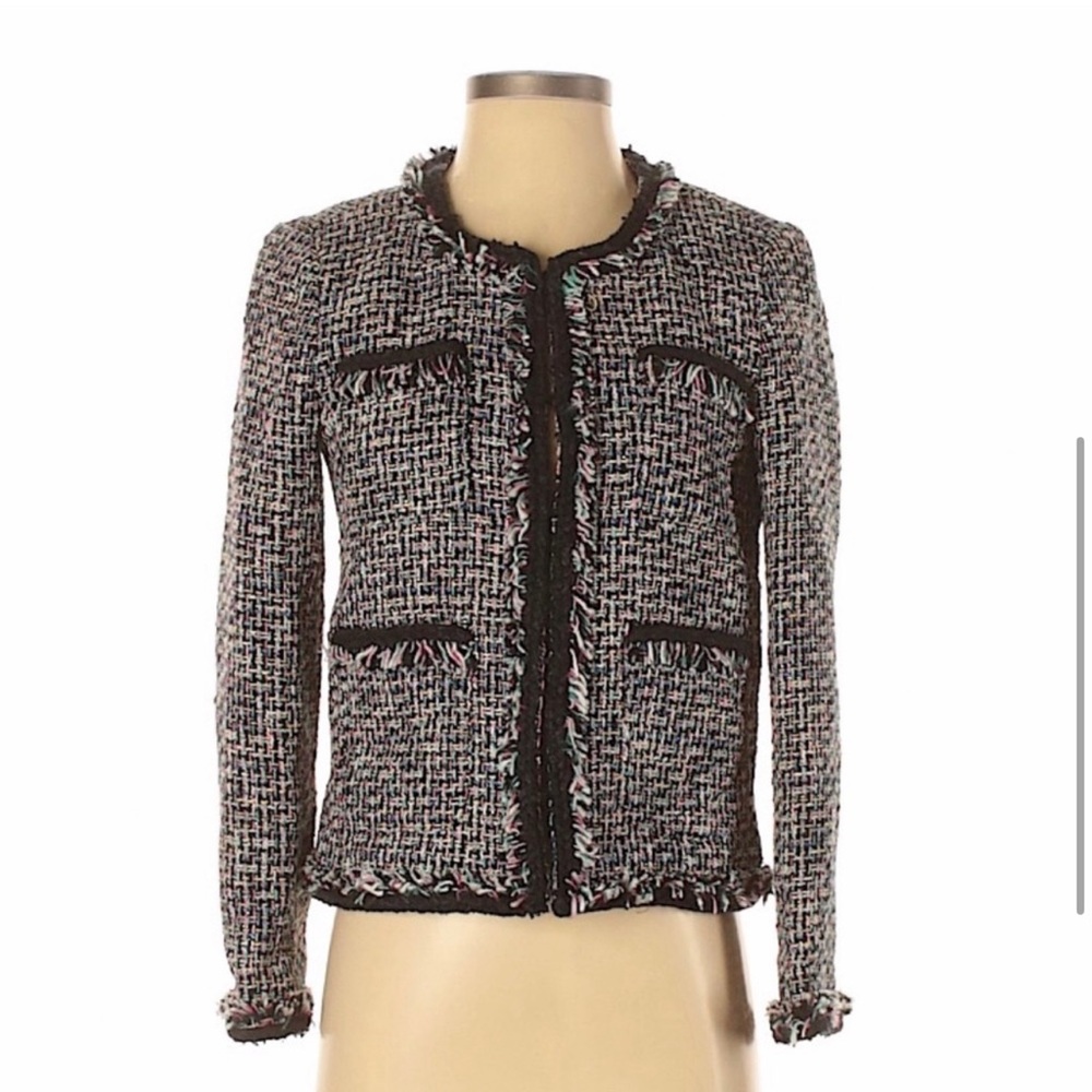 NWT.JCrew Lady jacket in multicolor metallic tweed - Picture 4 of 6